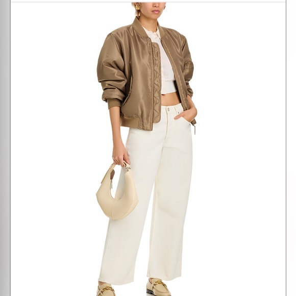 Anine Bing Leon Bomber Jacket in Sepia, Size Small - Picture 3 of 17